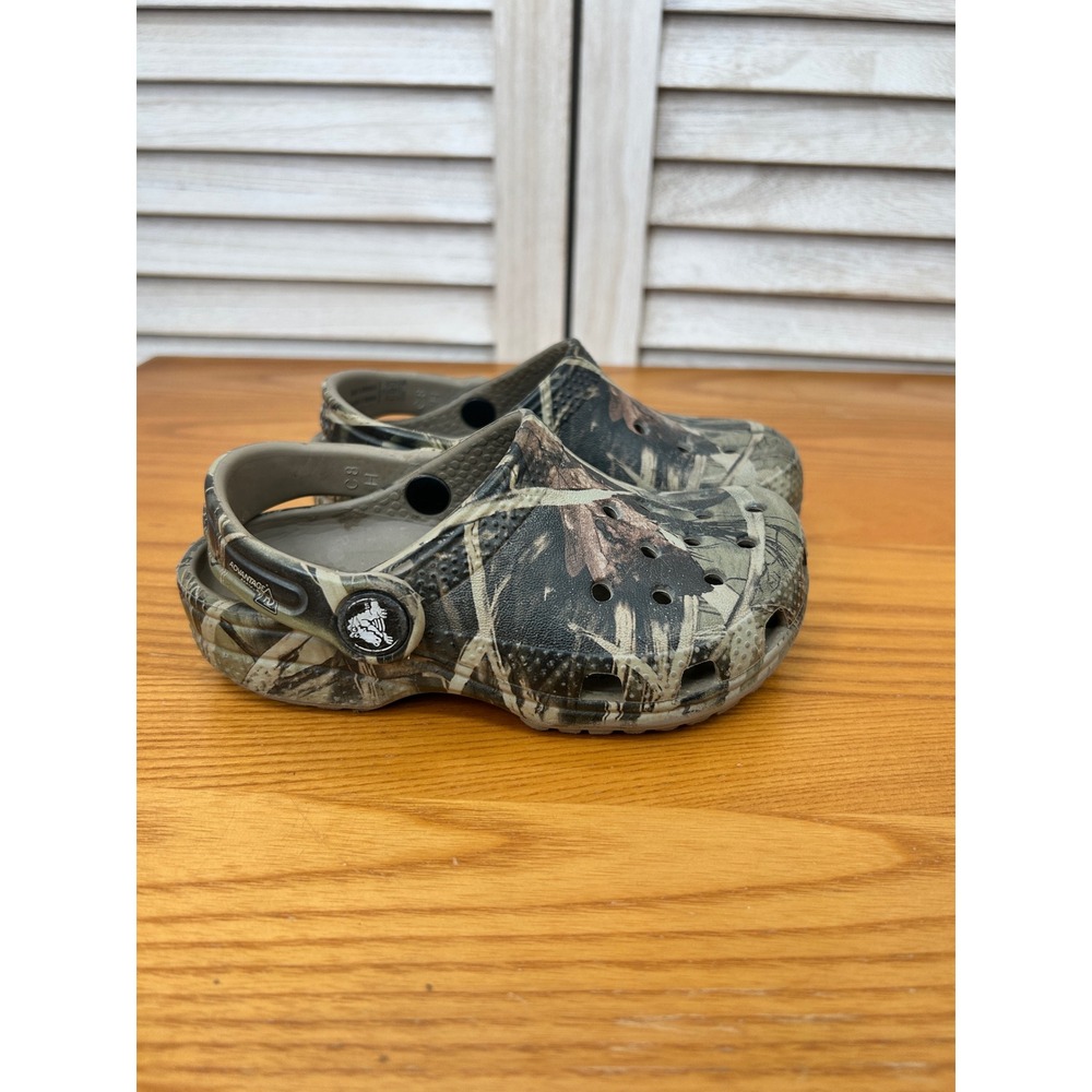 Crocs Classic Clog Size 8 Camo Toddler Boys RealTree Edge Slip On